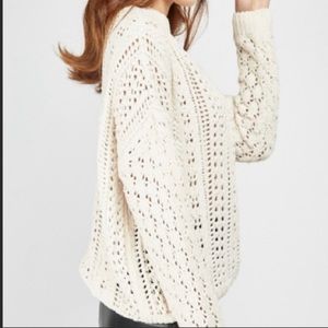Kendall +Kylie! Cream Cable Knit Sweater.